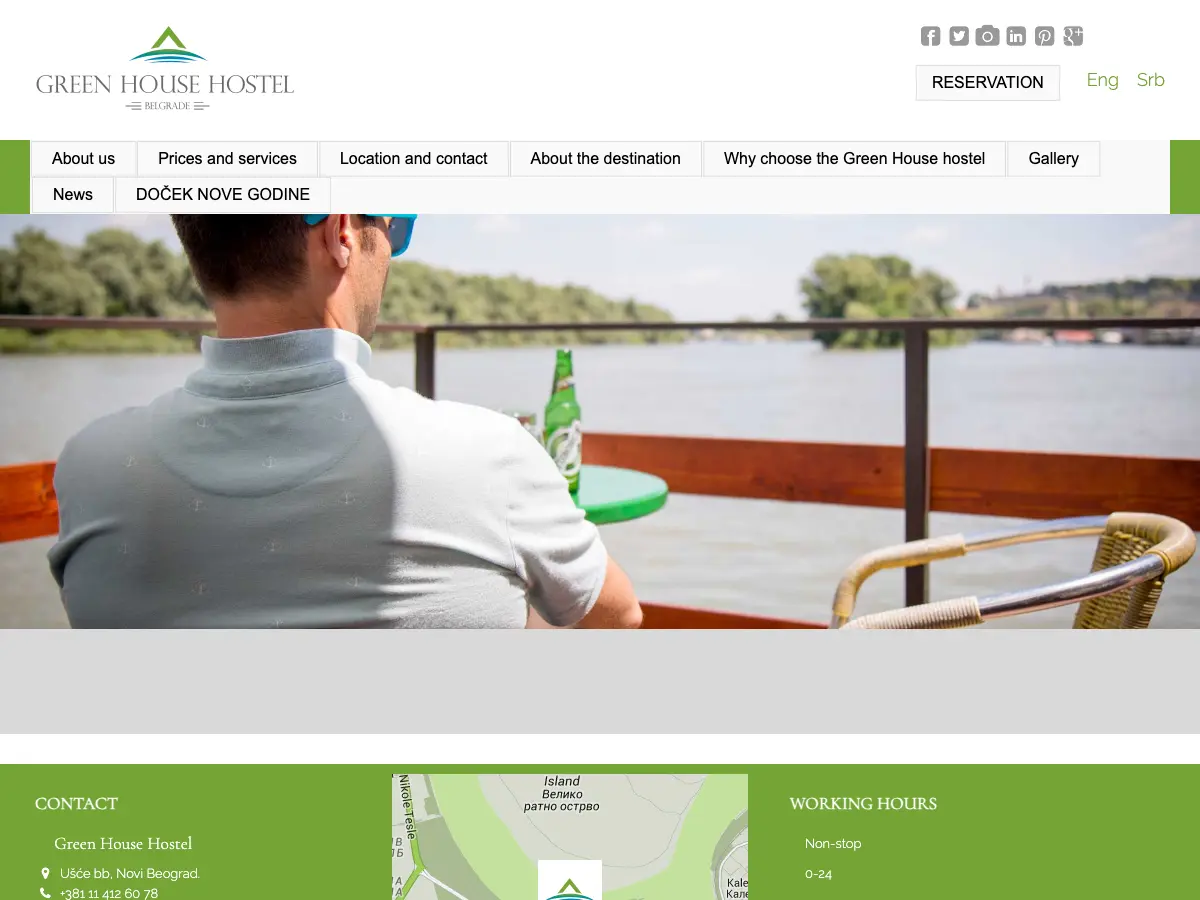 Green House Hostel's website