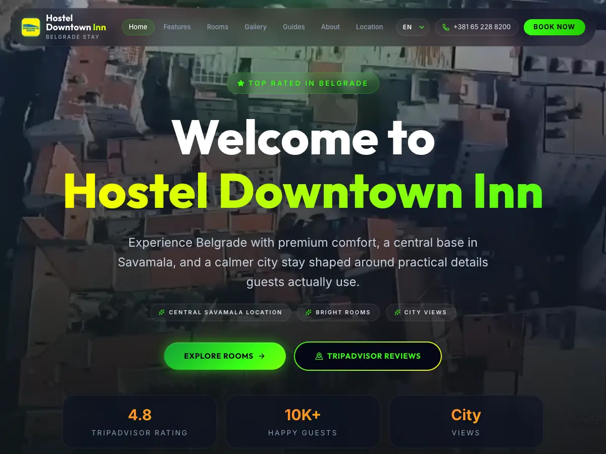 Hostel Downtown Inn's website