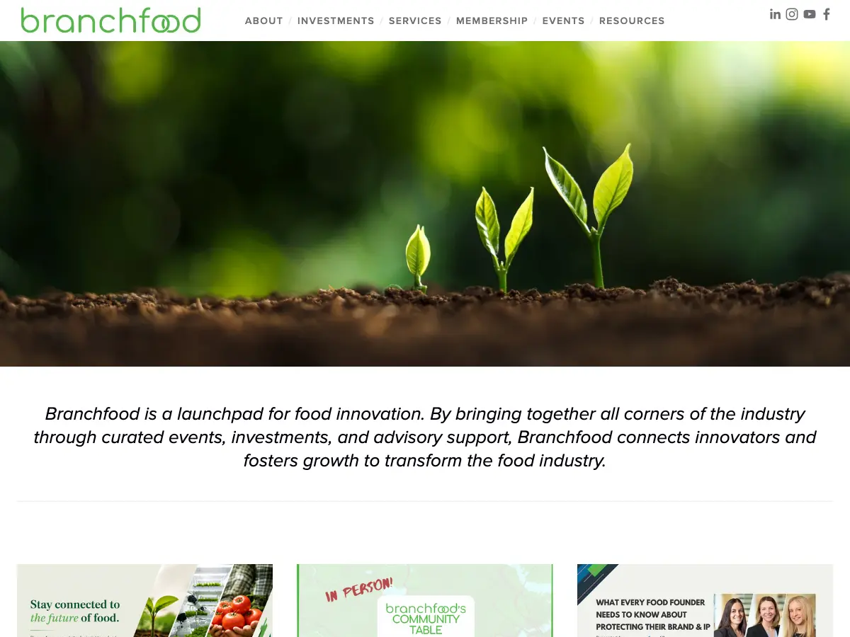 Branchfood's website