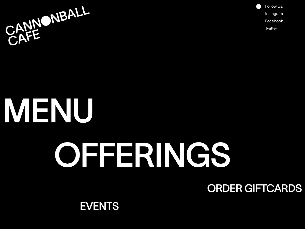 Cannonball Cafe's website