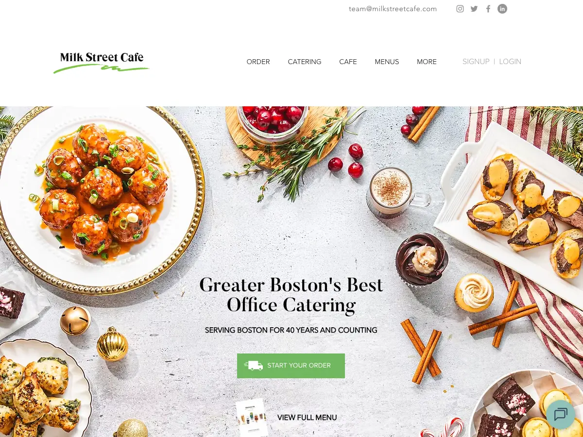 Milk Street Cafe's website