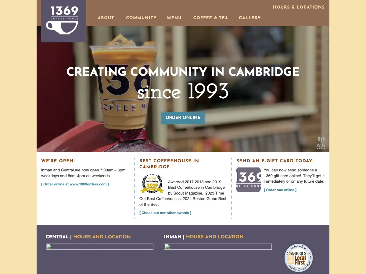 1369 Coffee House's website