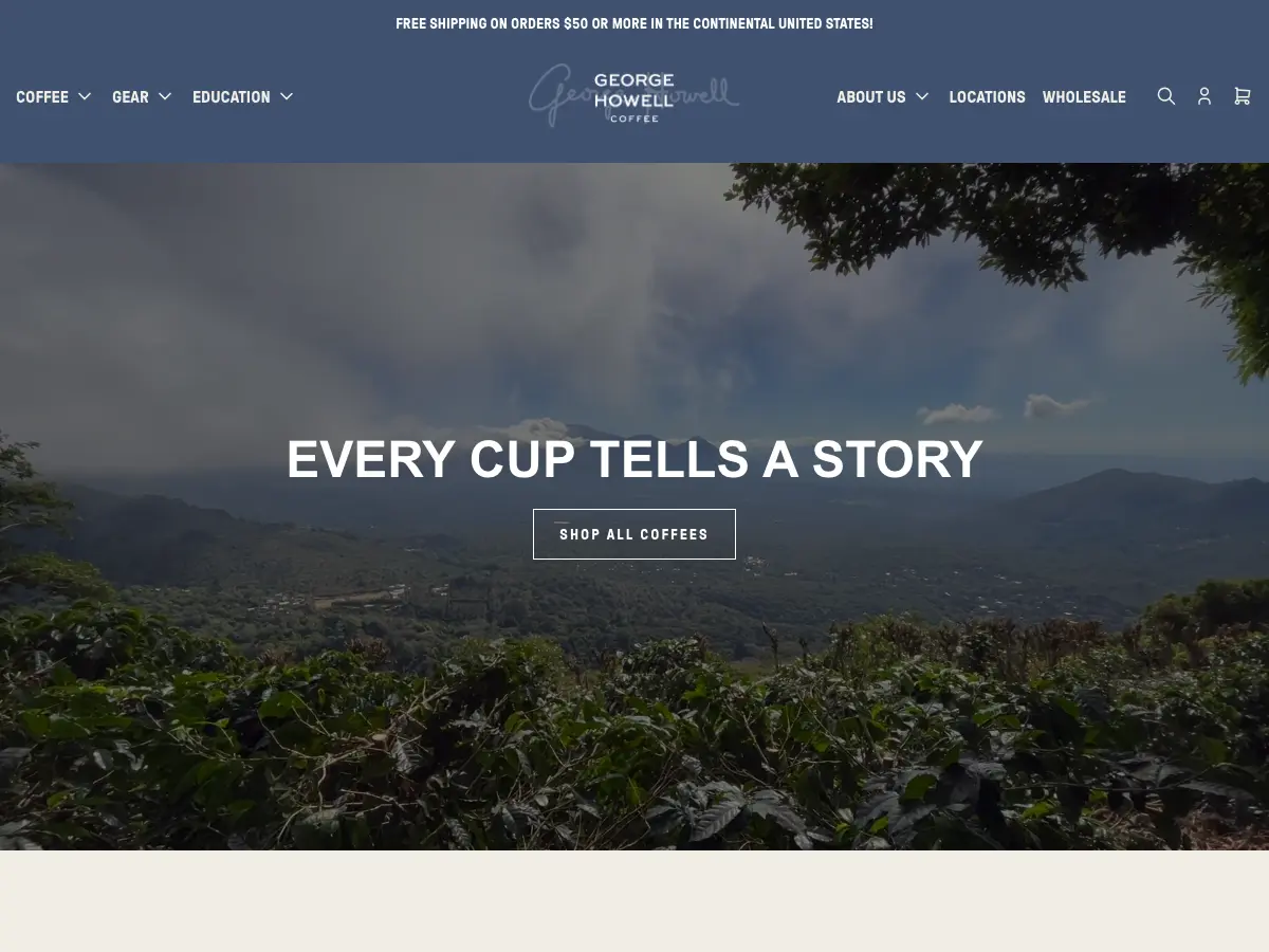 George Howell Coffee's website