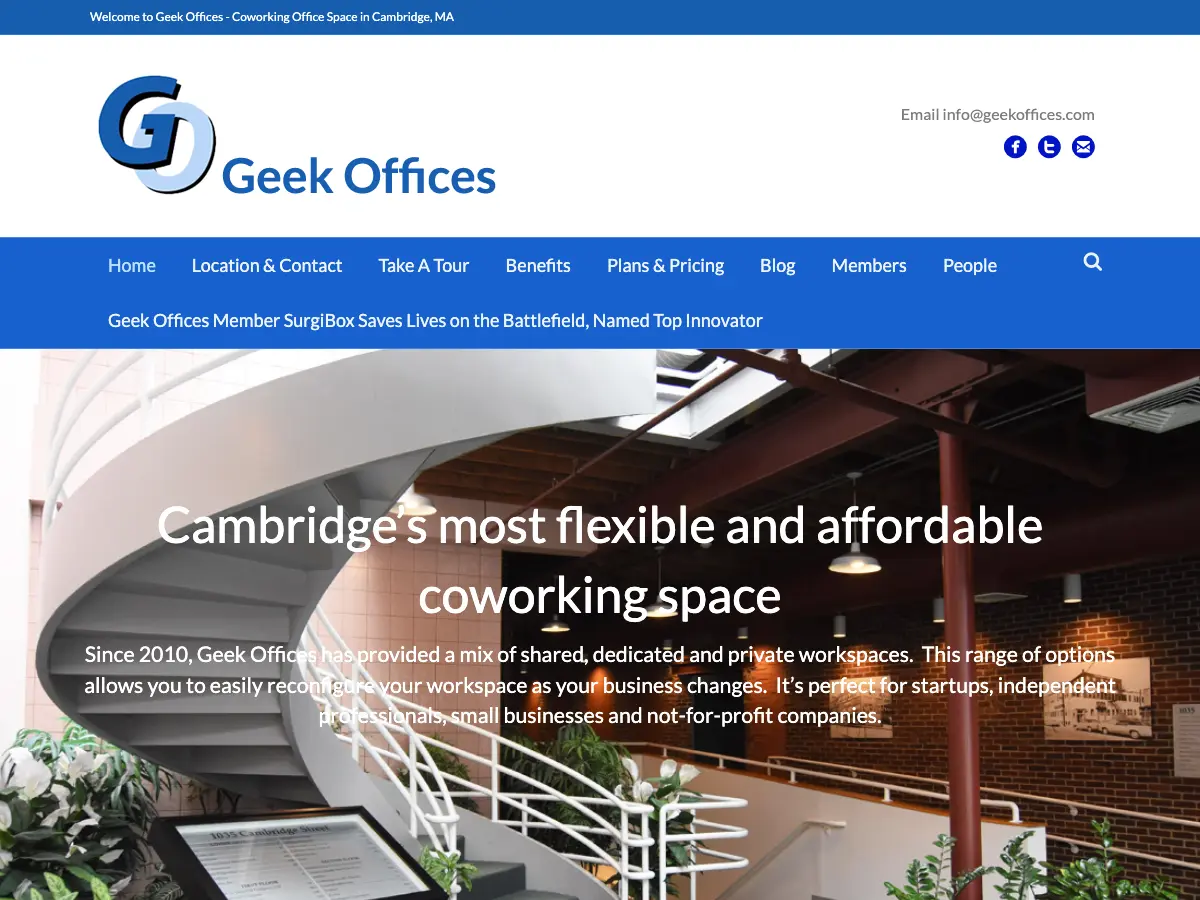 Geek Offices's website