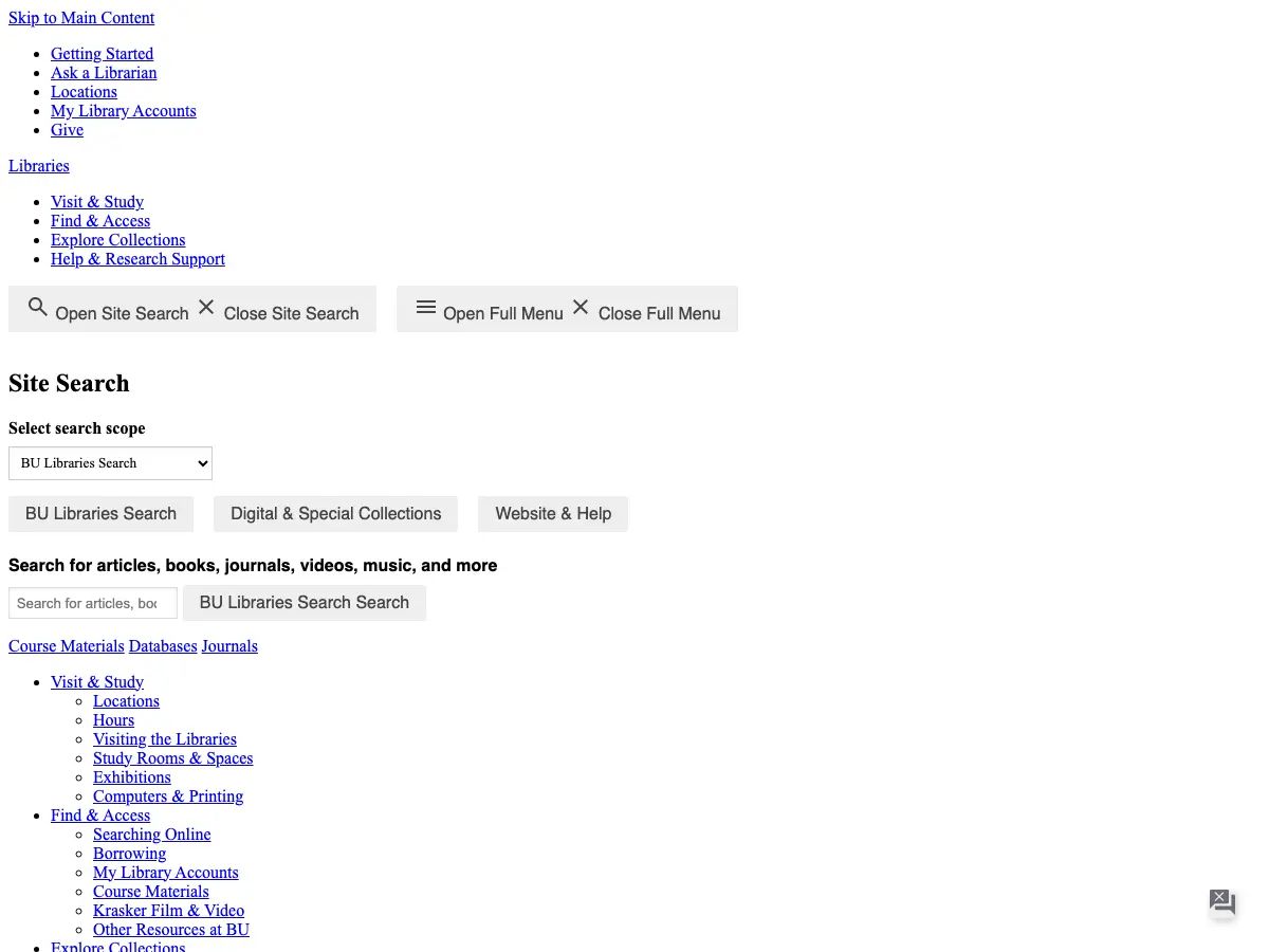 African Studies Library's website