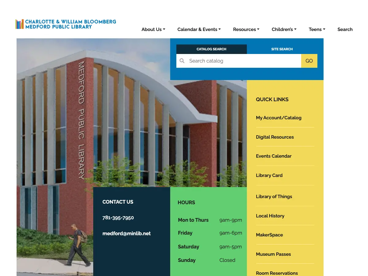 Medford Public Library's website