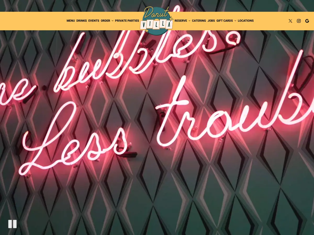 Donut Villa Diner's website