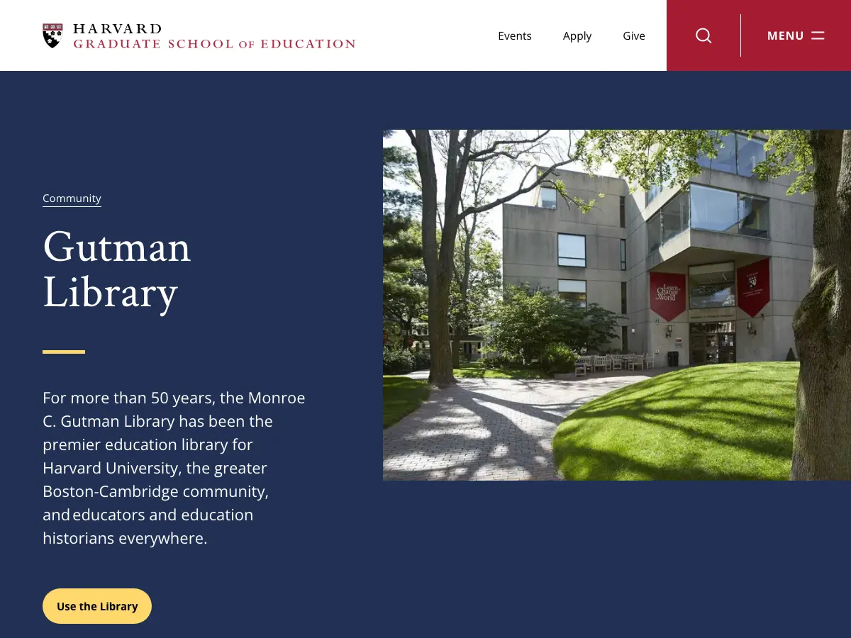 Monroe C. Gutman Library's website