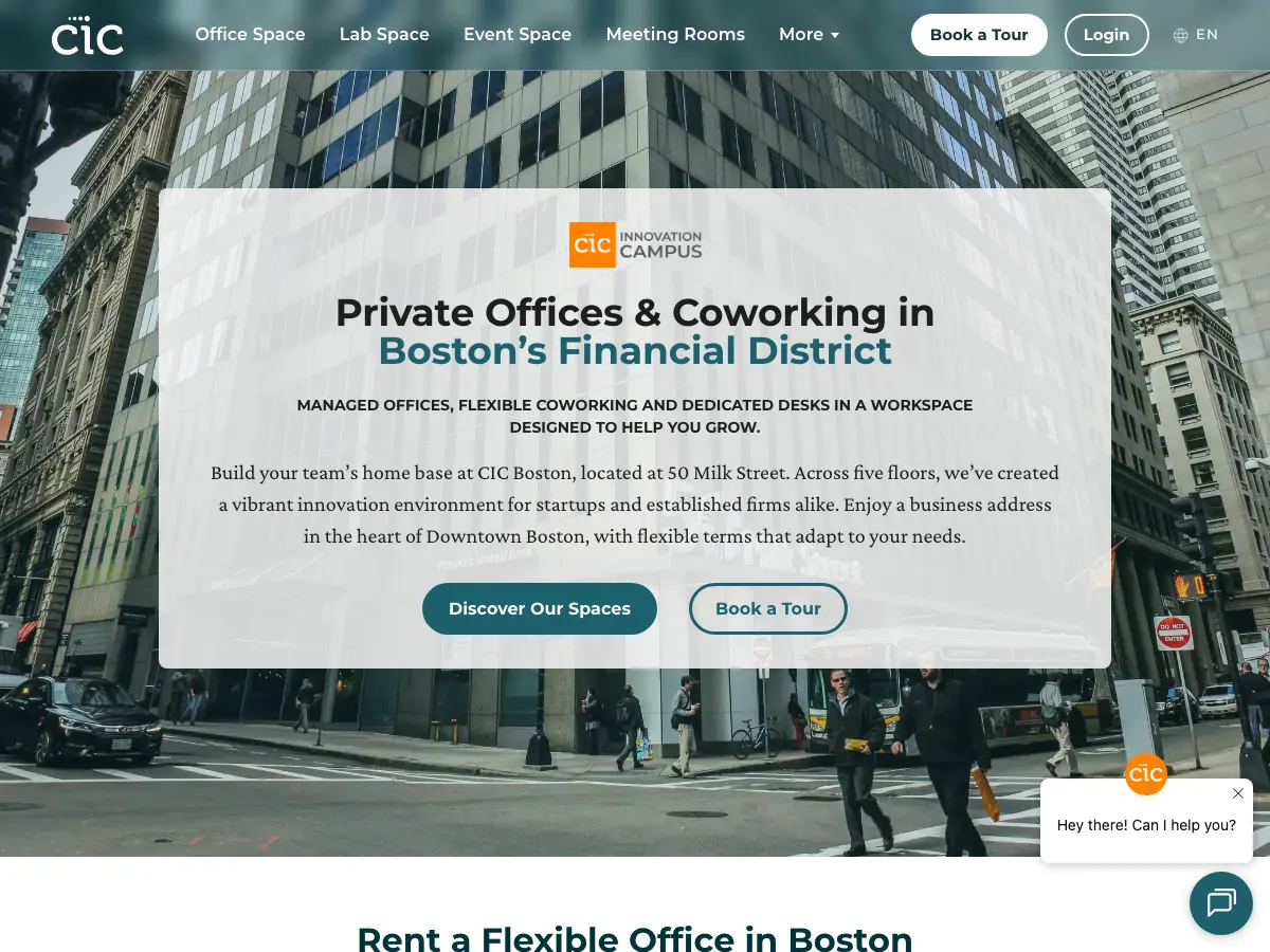 CIC Boston's website