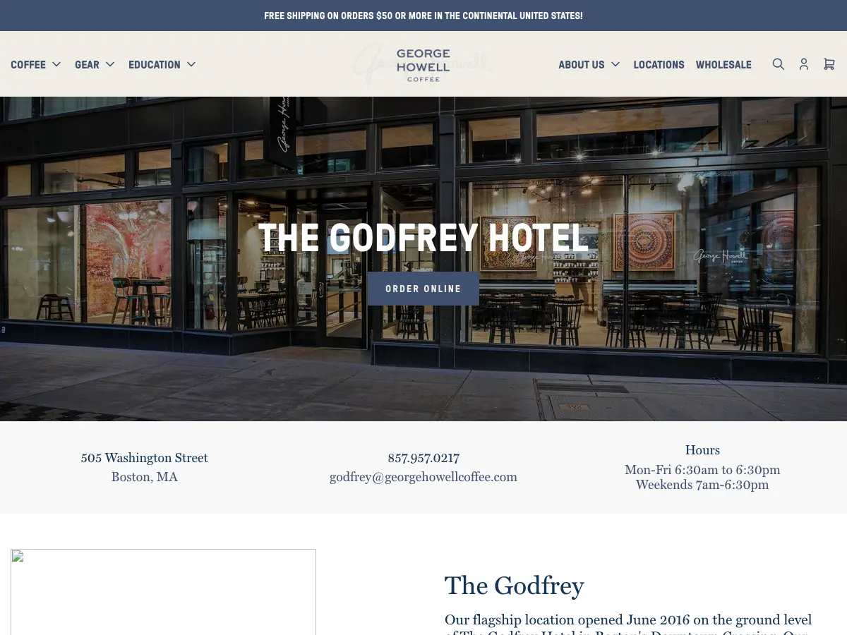 George Howell Coffee's website