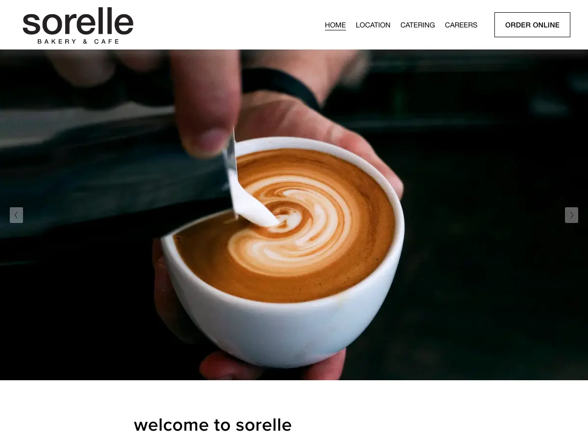 Sorelle Bakery & Cafe's website