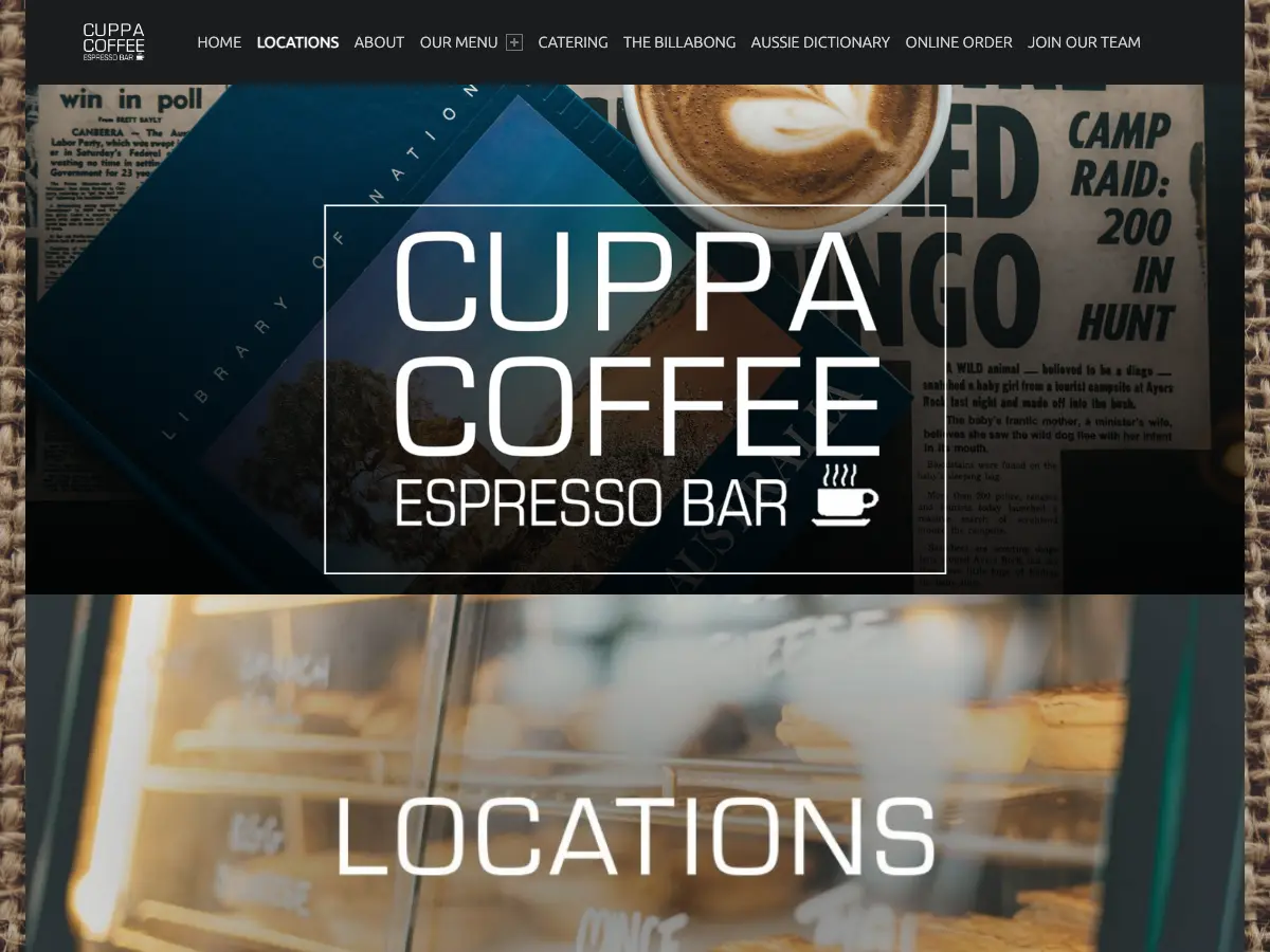 Cuppacoffee's website