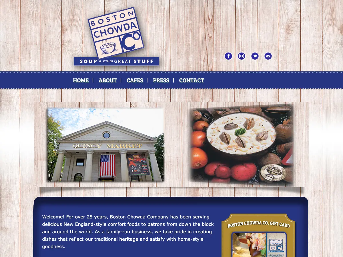 Boston Chowda Co's website