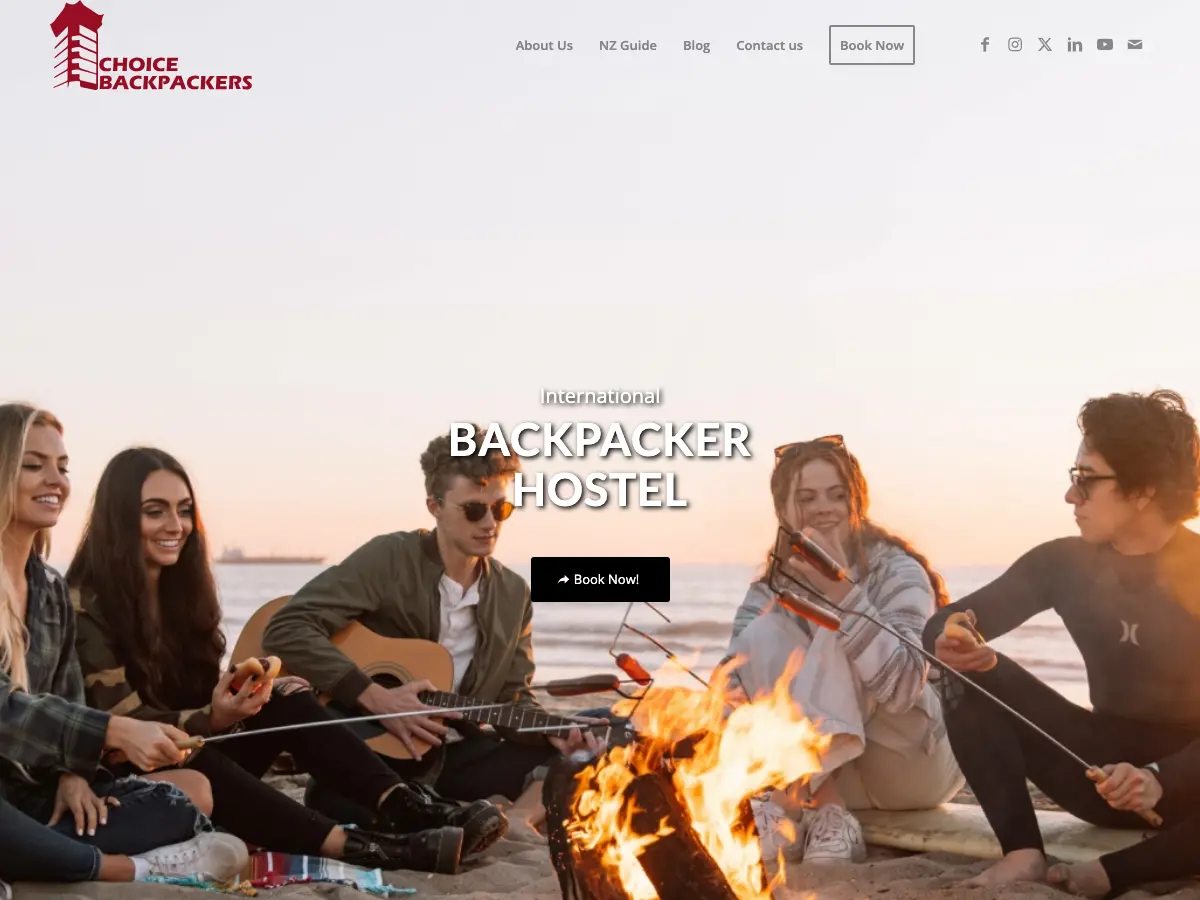 Choice Backpackers's website