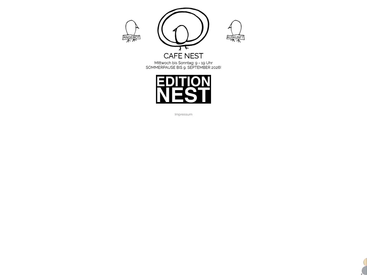 Cafe Nest's website