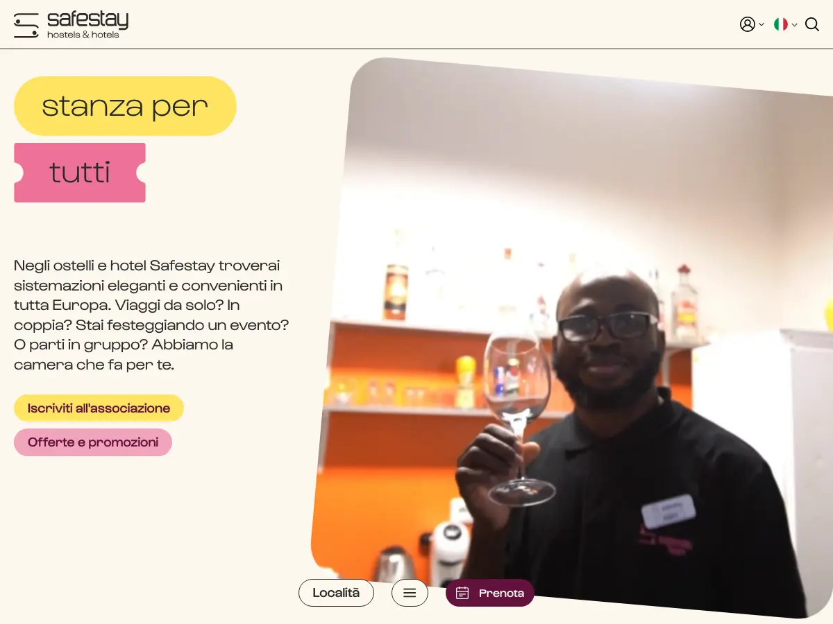 Safestay Hostels's website