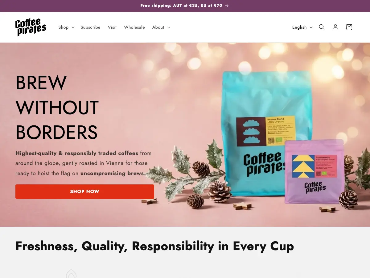Coffee Pirates's website
