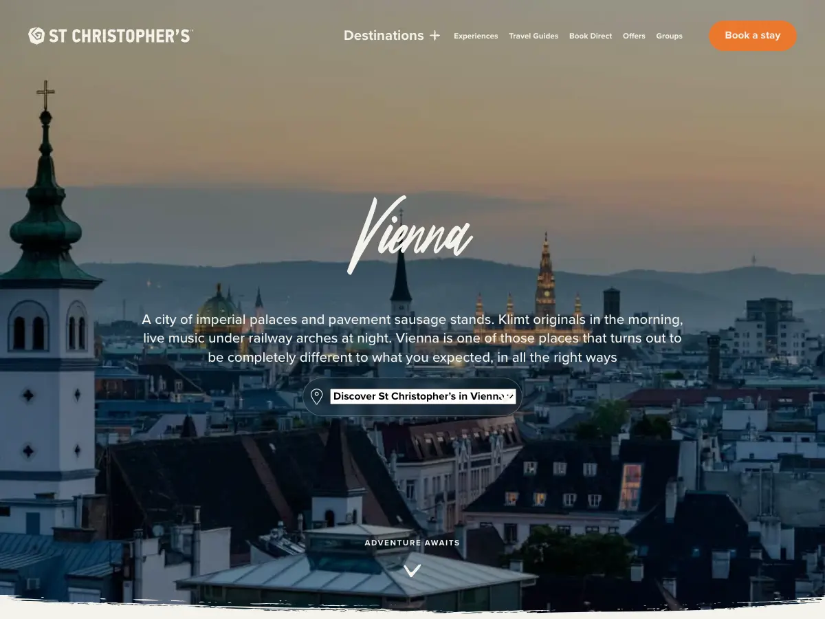 St Christopher's Inn Vienna's website