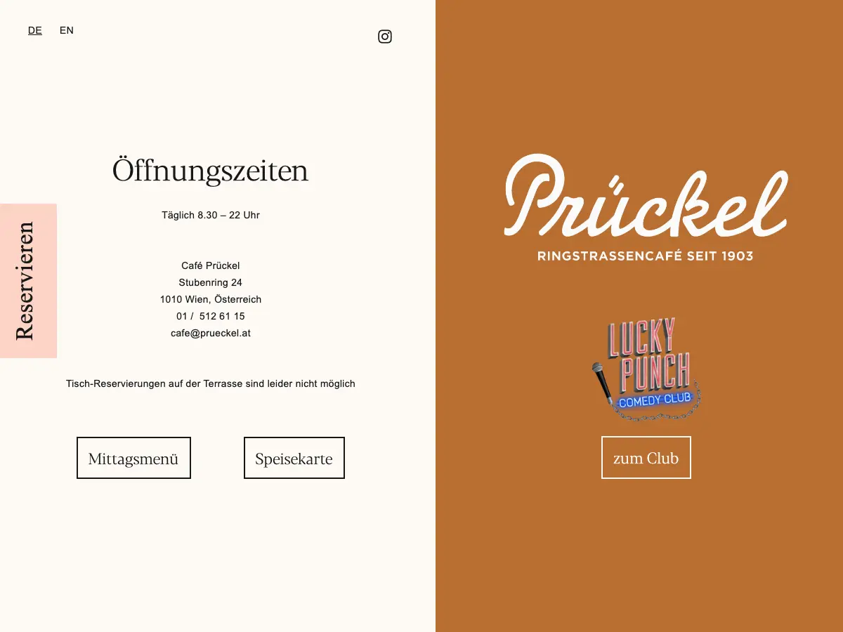 Café Prückel's website
