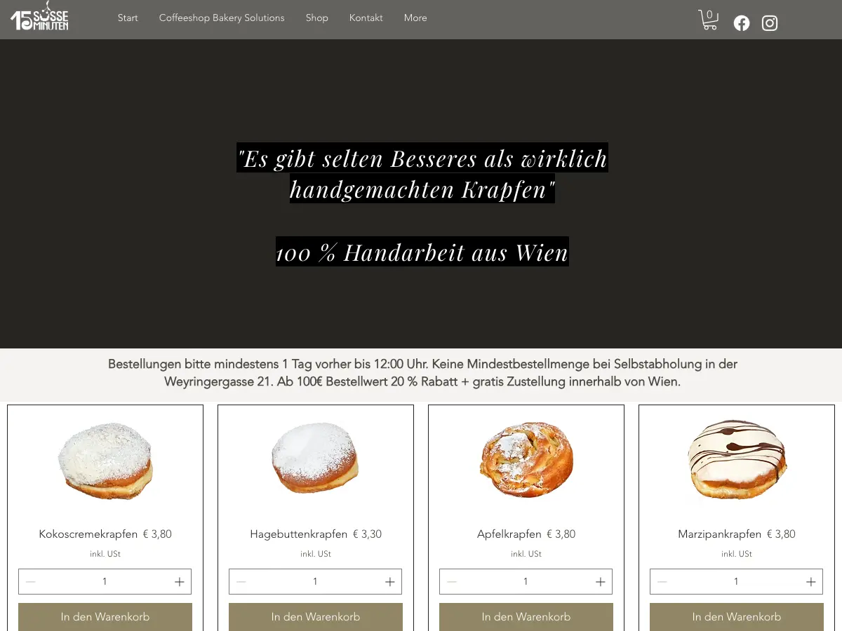 15 süße Minuten's website
