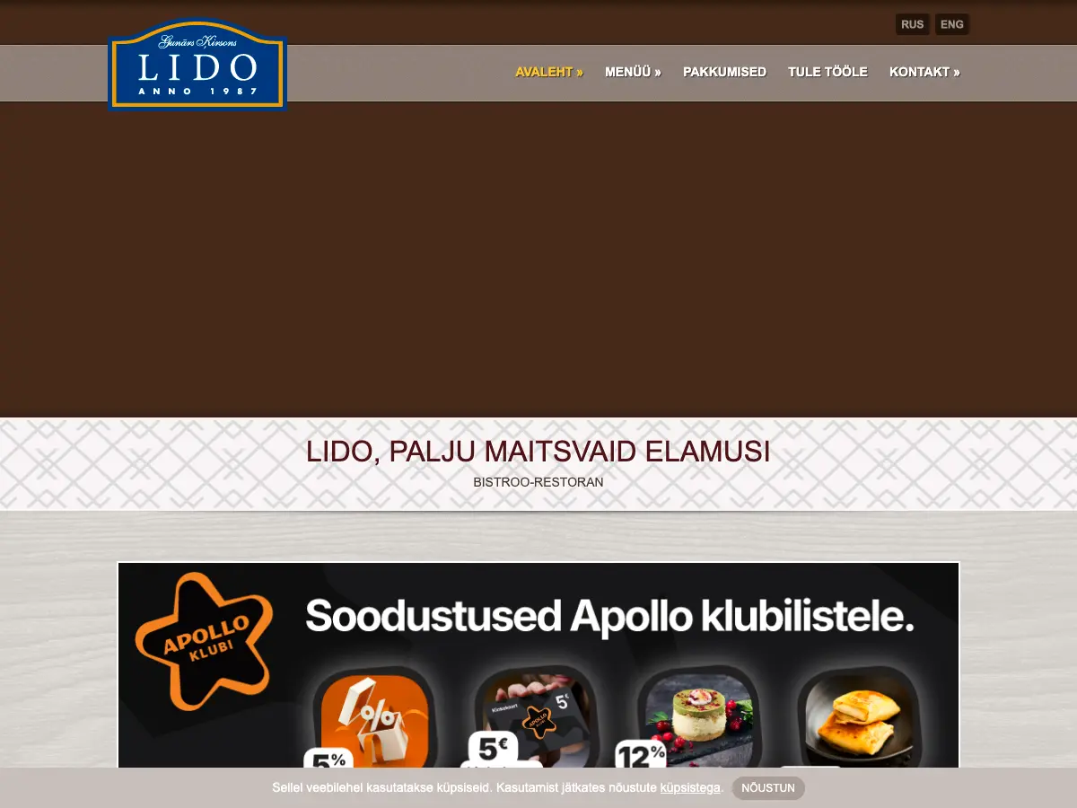 Lido's website