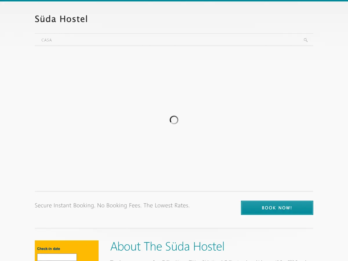Süda Hostel's website