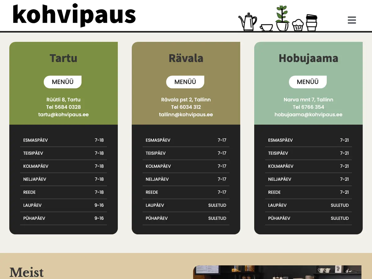 Kohvipaus's website