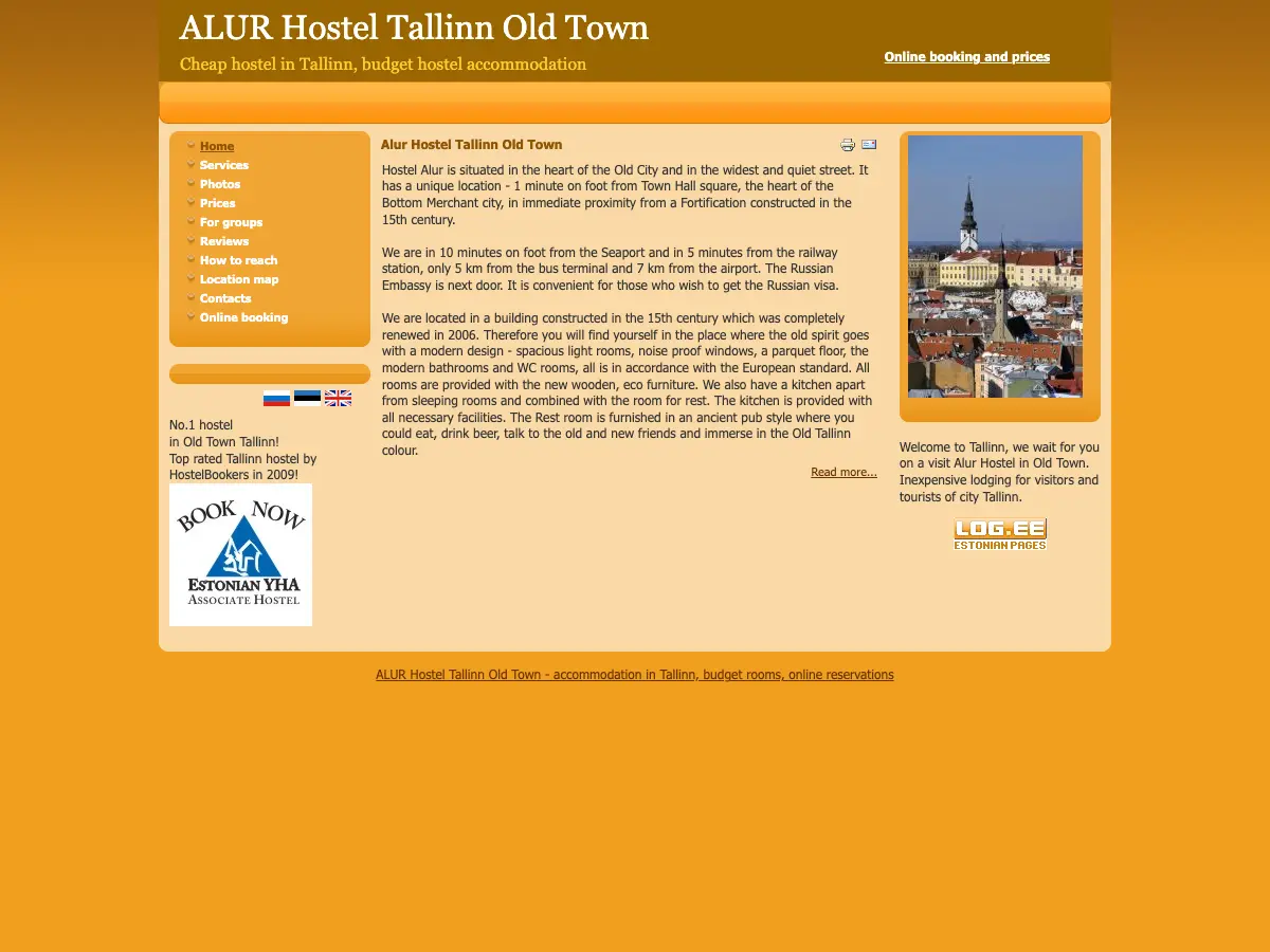 Old Town Alur Hostel's website