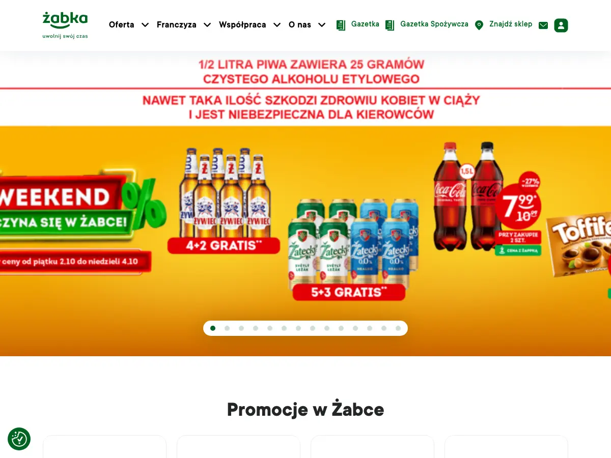 Żabka | Prosto z pieca's website