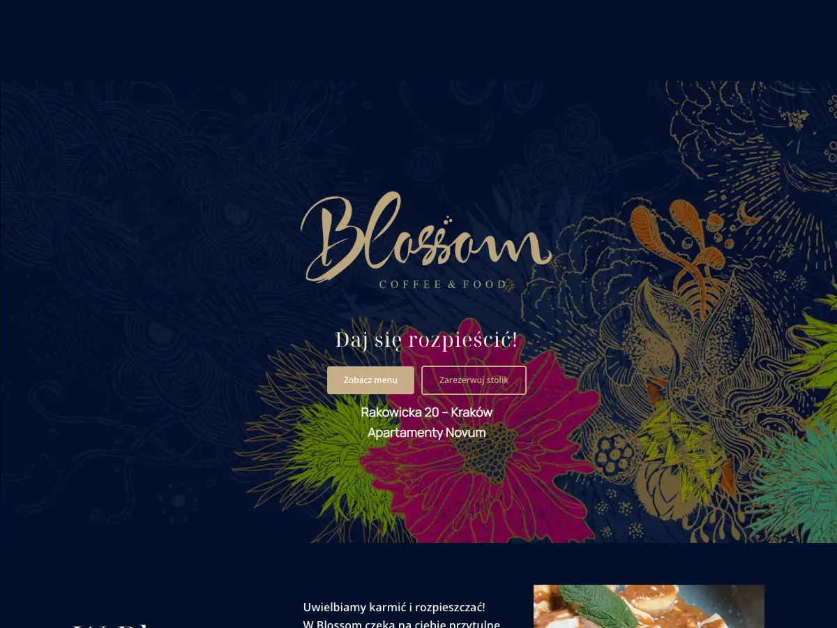 Blossom Coffee & Food's website