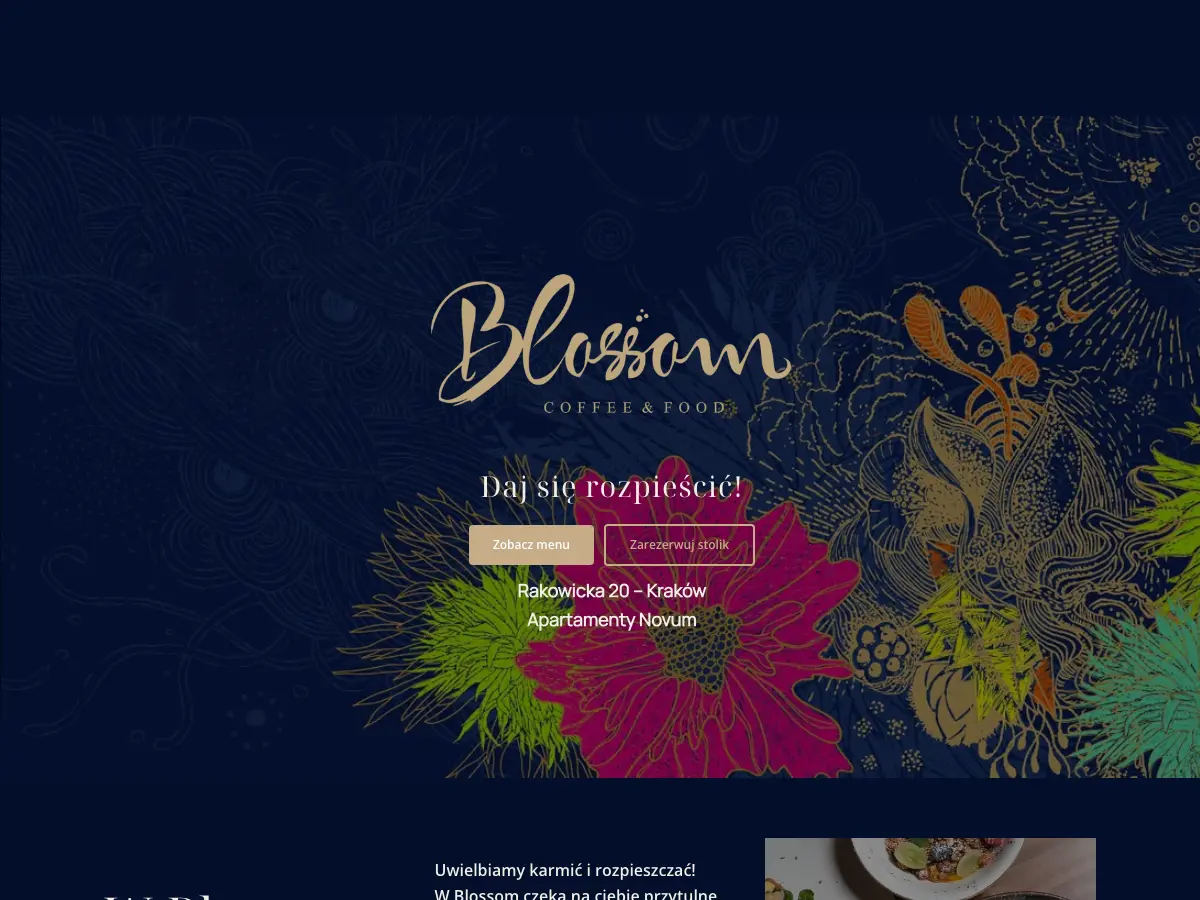 Blossom Coffee & Food's website