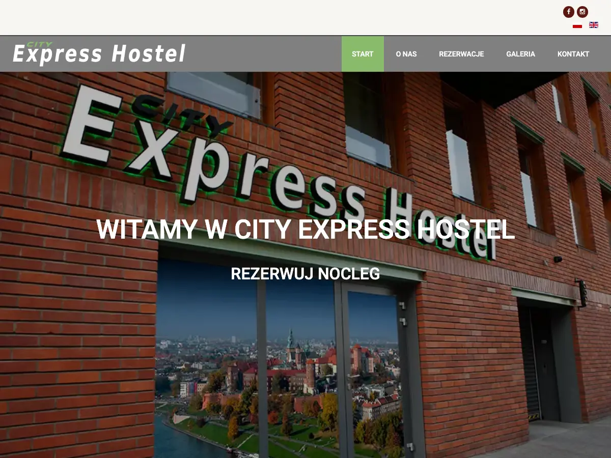 Express Hostel's website