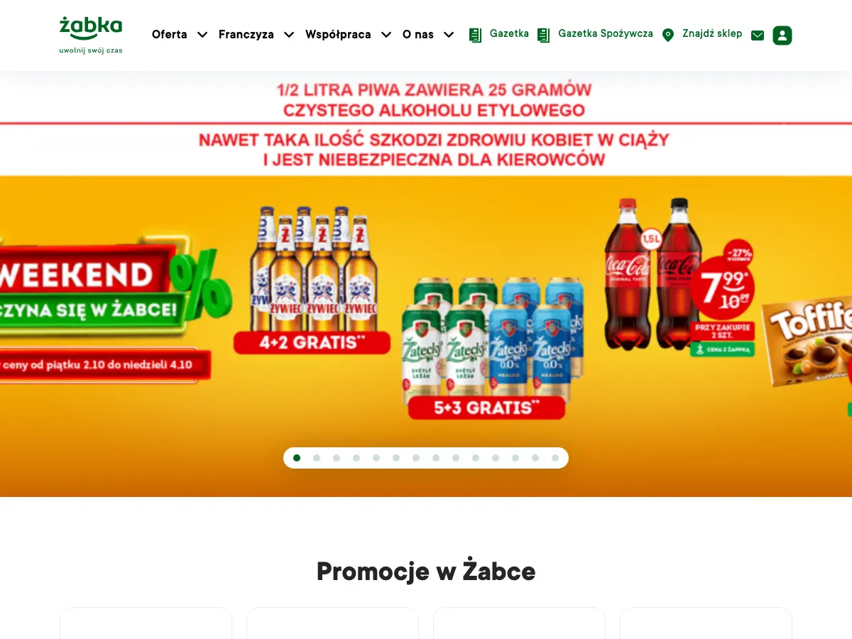 Żabka's website