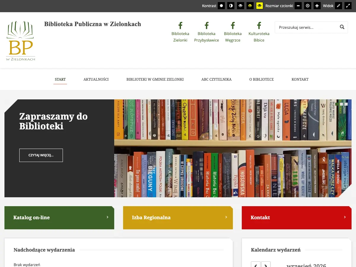 Biblioteka w Węgrzcach - Gmina Zielonki's website