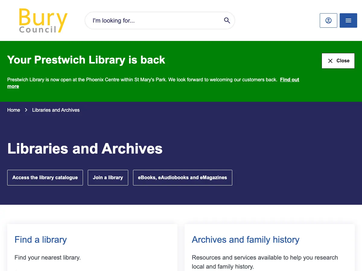 Radcliffe Library's website