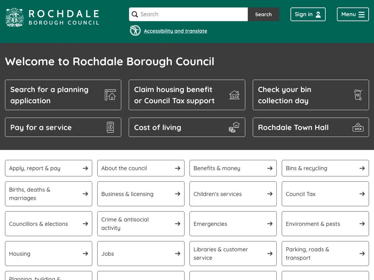 Darnhill Library's website