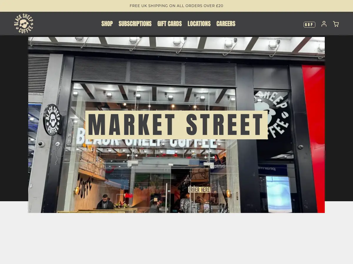 Black Sheep Coffee's website