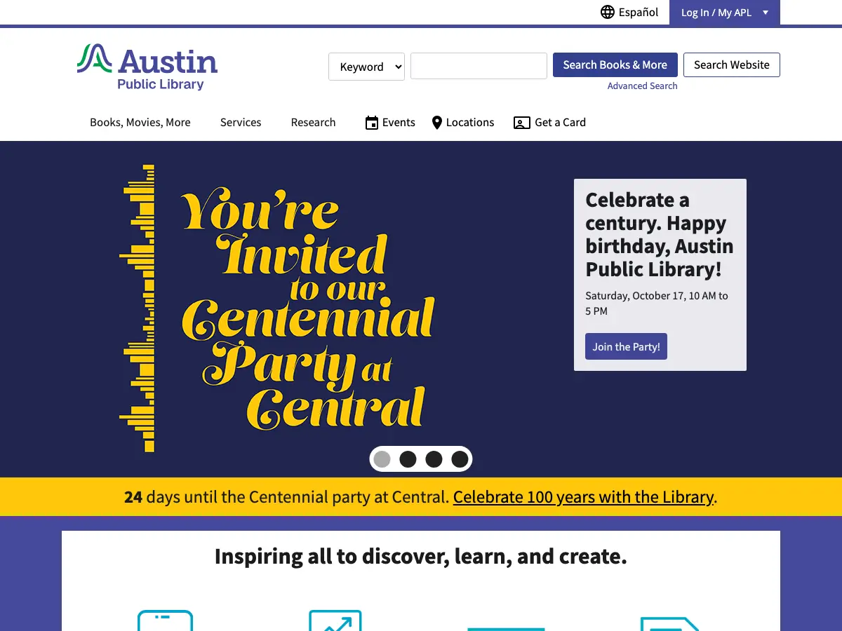 Old Quarry Branch, Austin Public Library's website