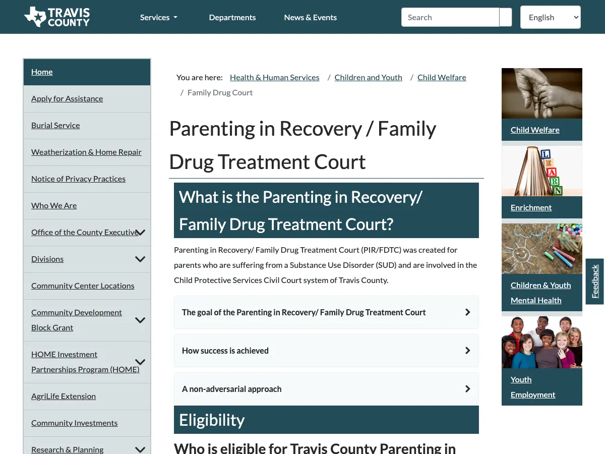 Travis County Law Library & Self-Help Center's website