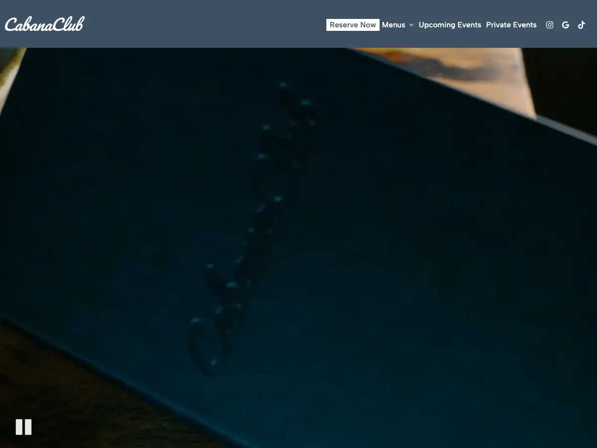 Cabana Club's website