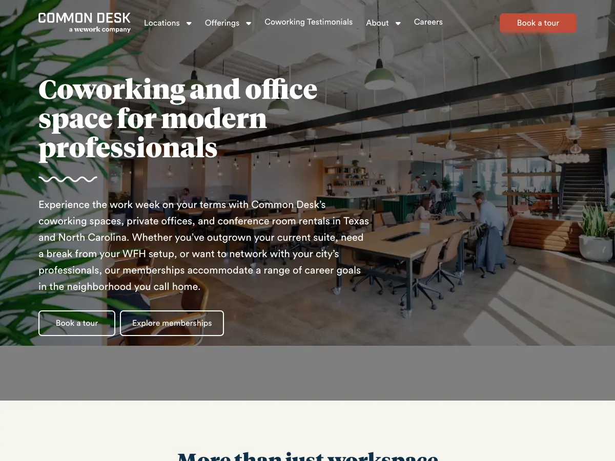 Common Desk - Far East Austin's website