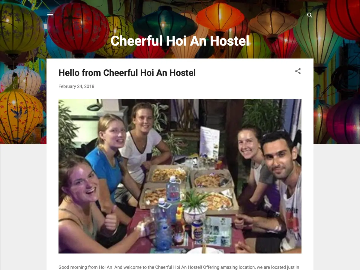 Cheerful Hoi An Hostel's website