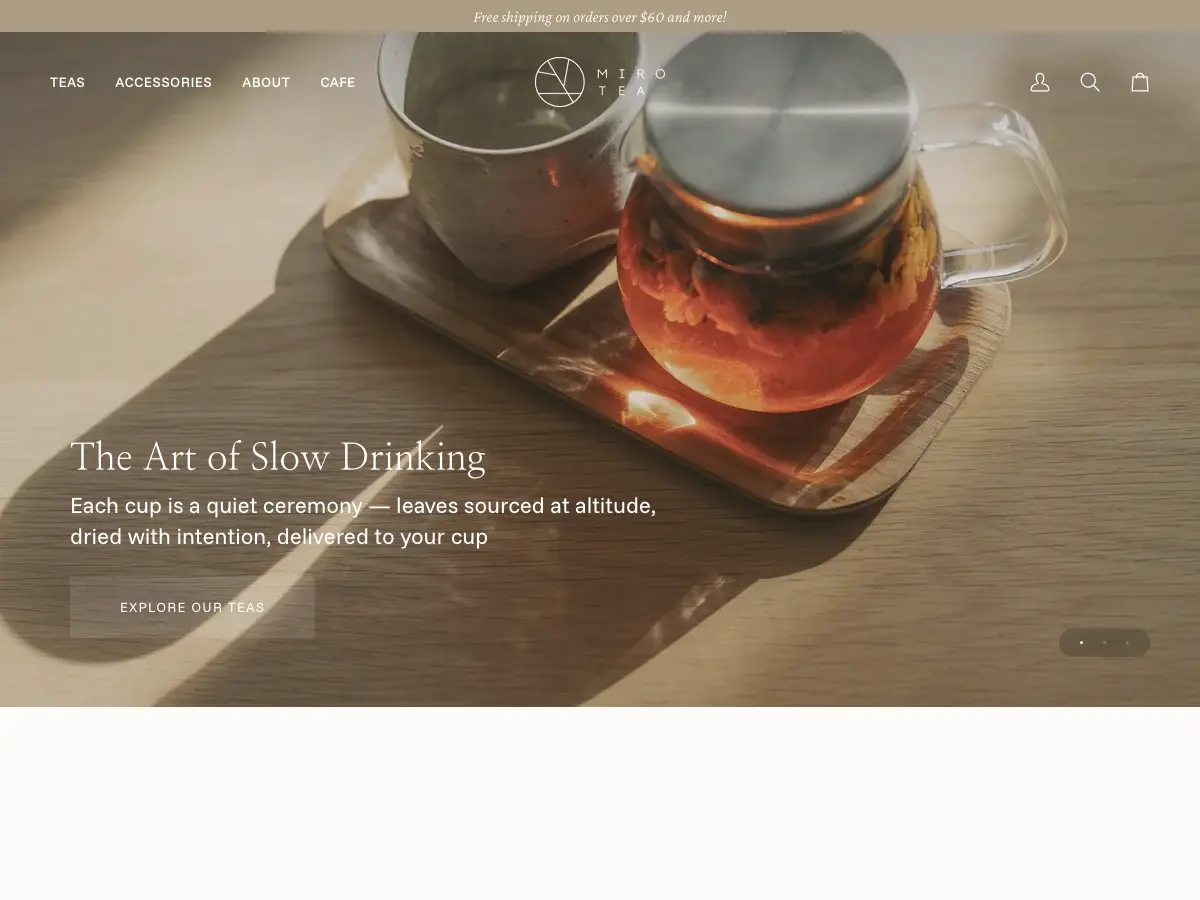 Miro Tea's website