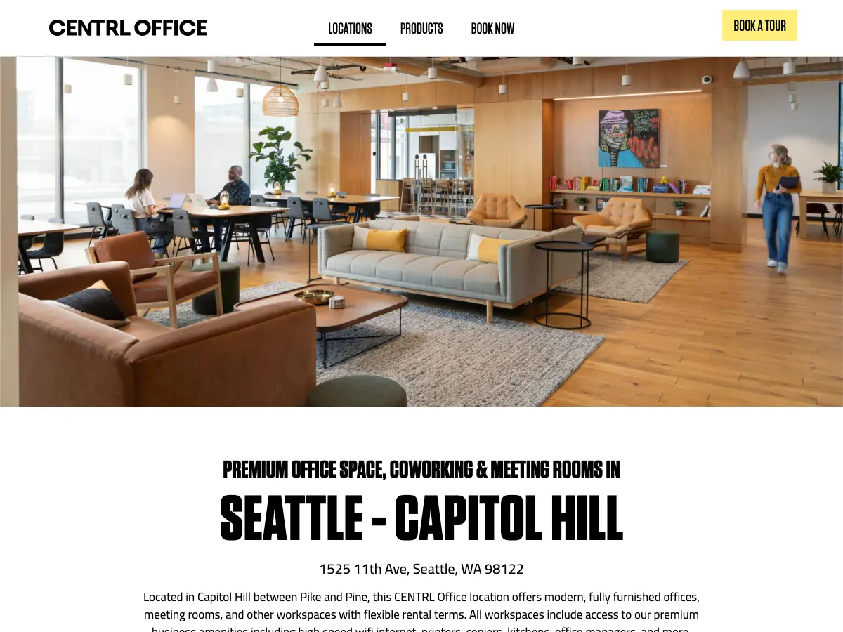 CENTRL Office Capitol Hill's website