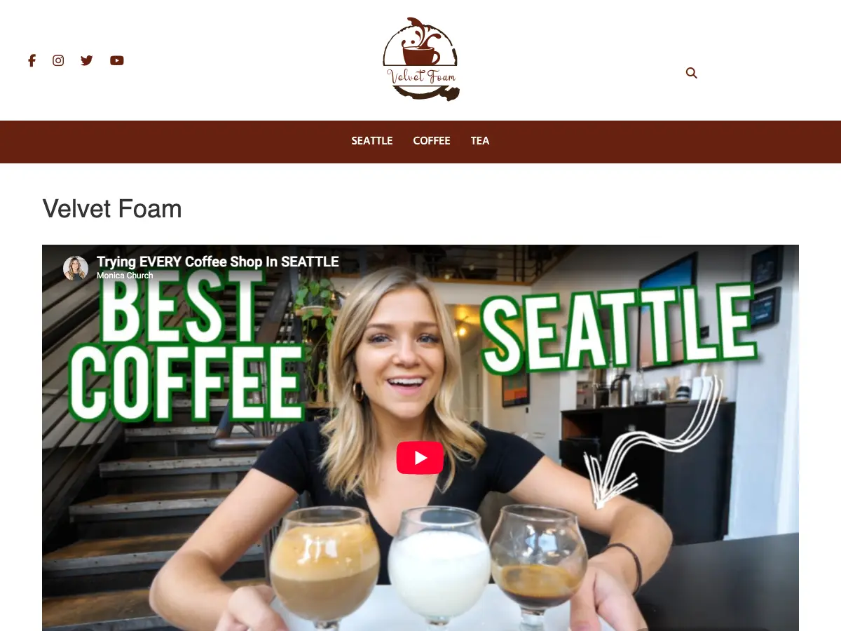 Uptown Espresso's website