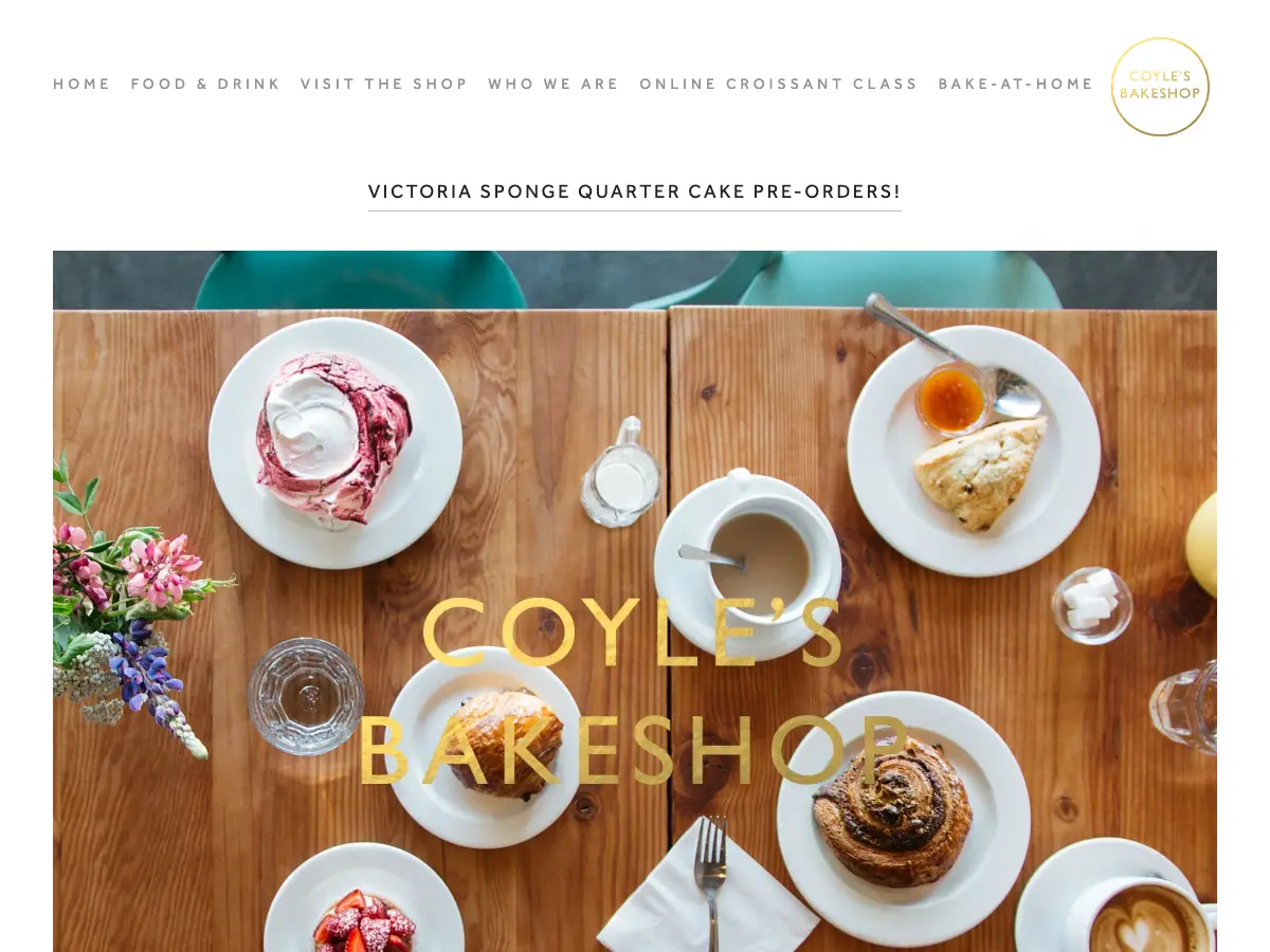 Coyle's Bakeshop's website