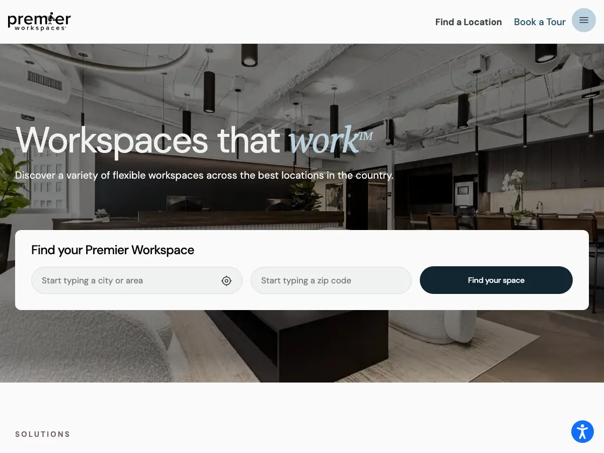 Premier Workspaces Timber Springs's website