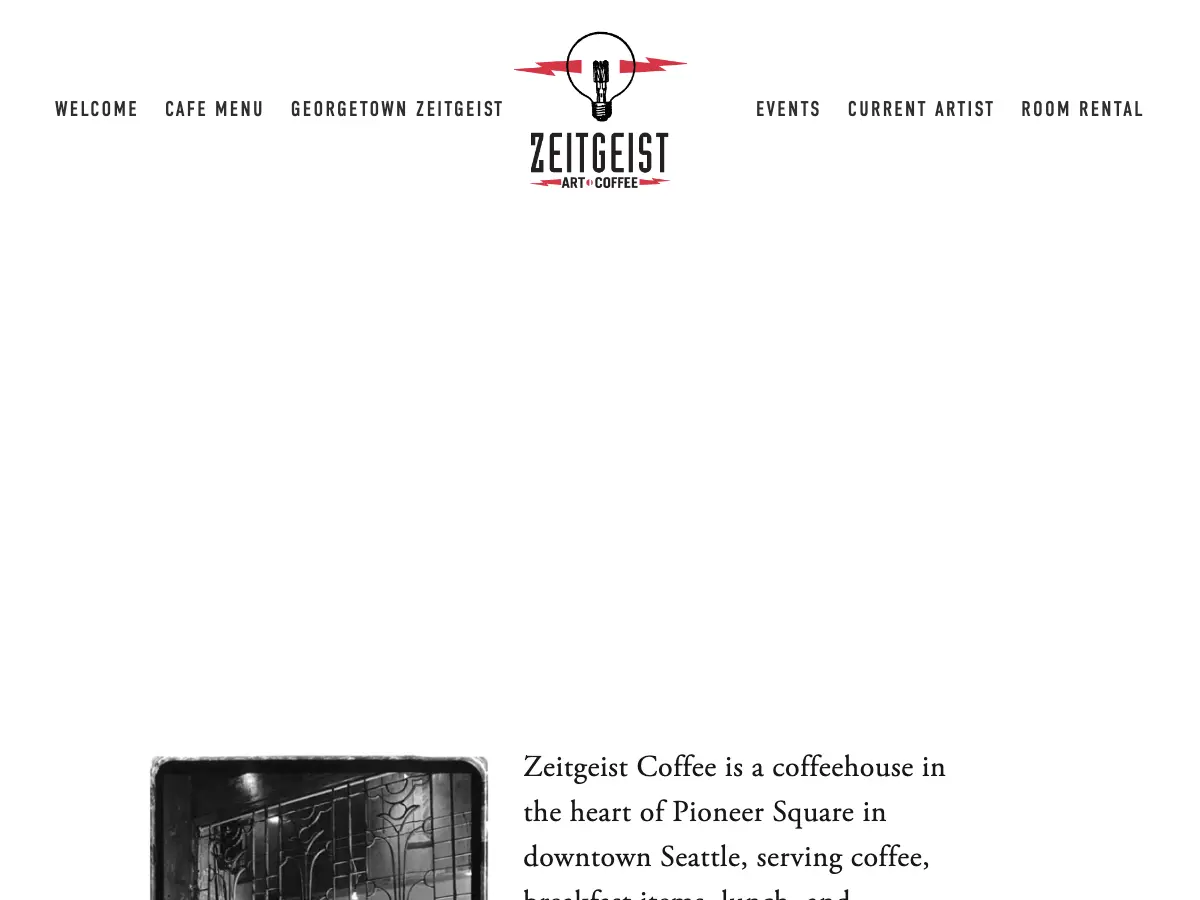 Zeitgeist Coffee.'s website
