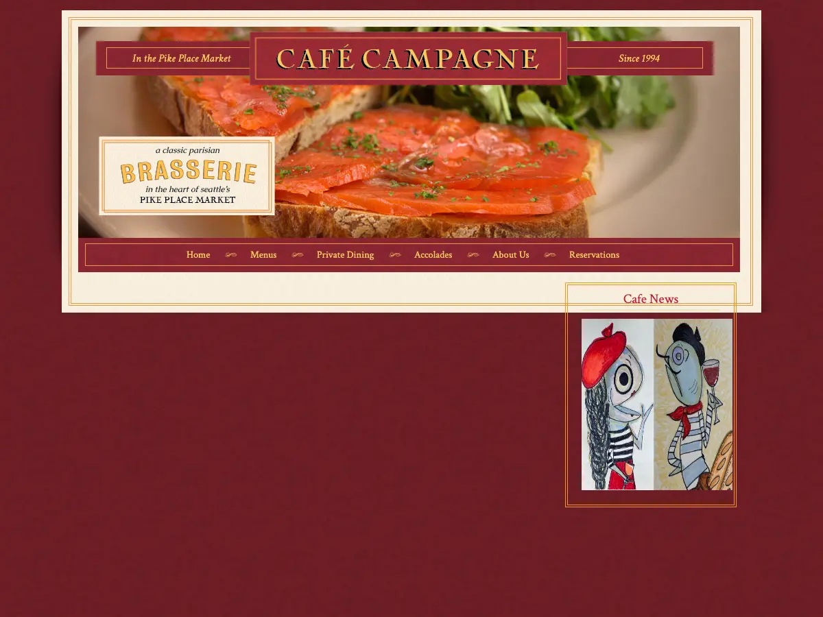Cafe Campagne's website