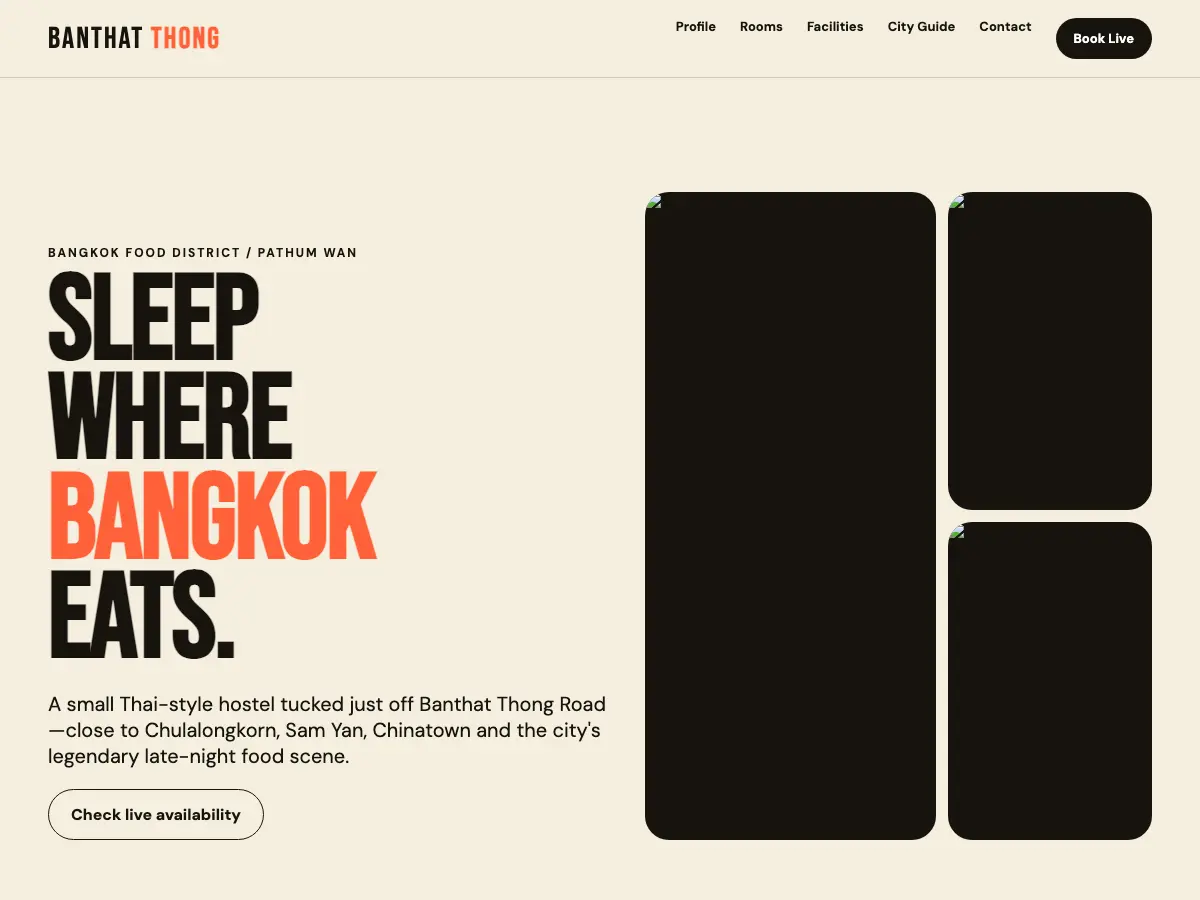 Banthat Thong Hostel's website